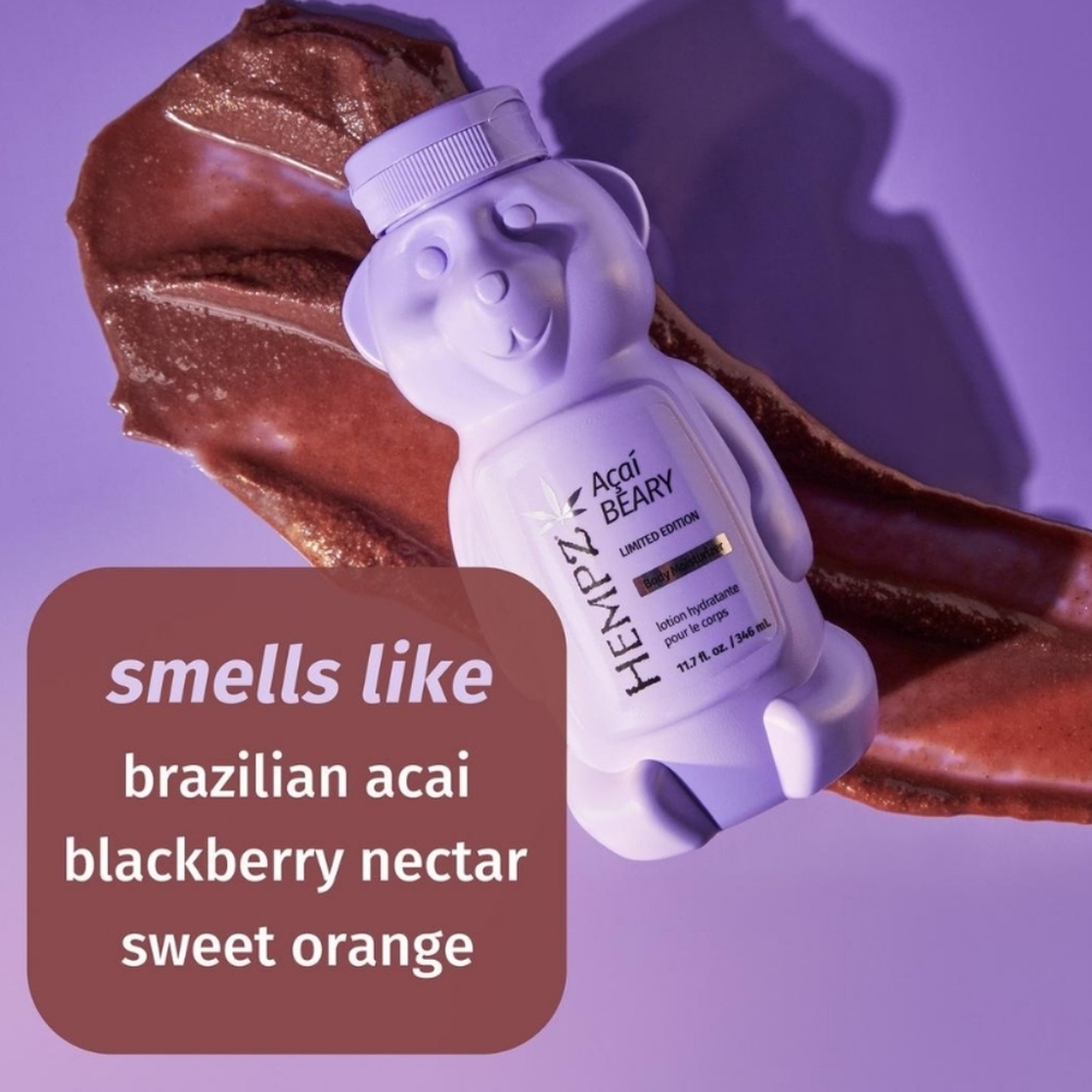 HEMPZ LIMITED EDITION ACAI BEARY BODY MOISTURIZER.
